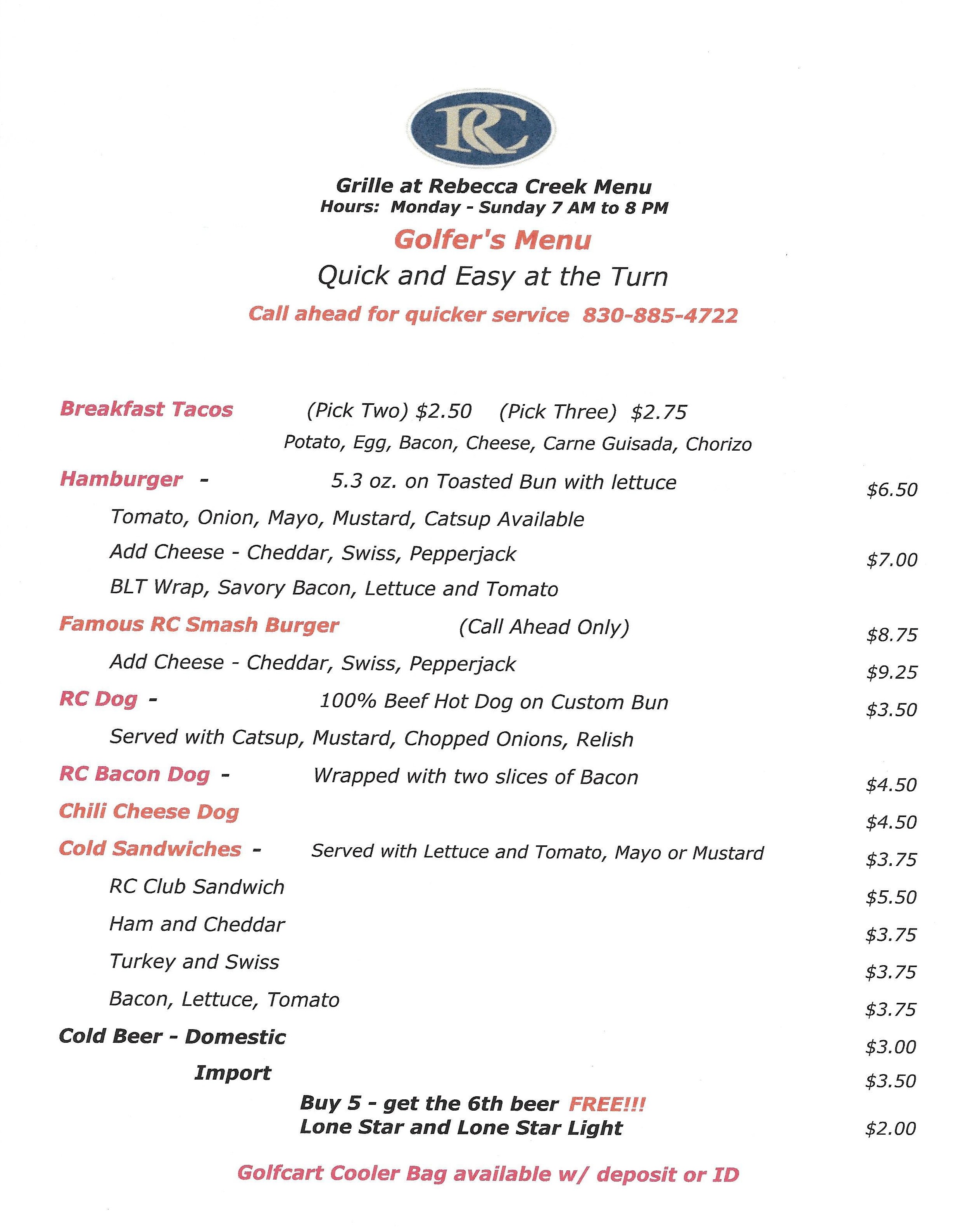 The Club at Rebecca Creek The Grill at Rebecca Creek